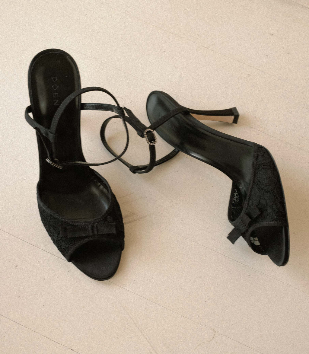 ARIANNA HIGH HEEL -- BLACK LACE