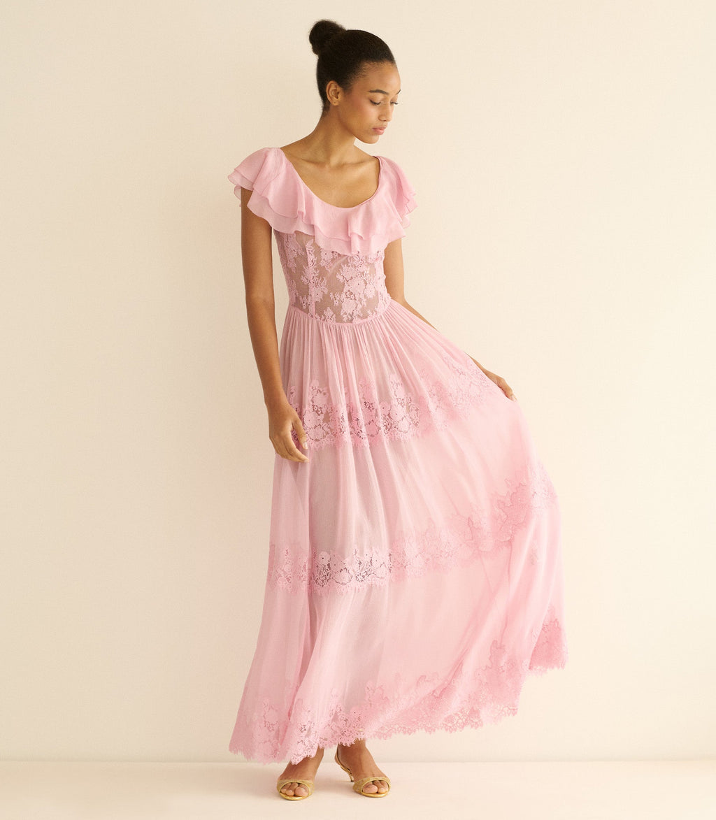 JOYELLE DRESS -- PINK HYDRANGEA