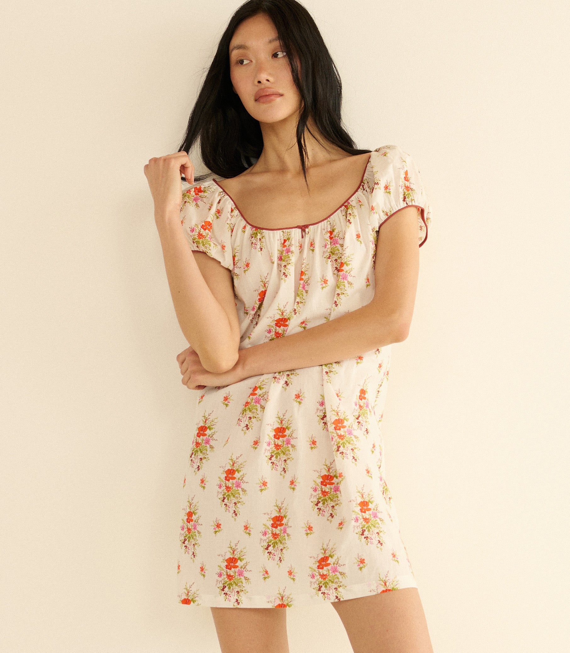 JULIA DRESS -- ROSE PETIT BOUQUET DE CHAMONIX