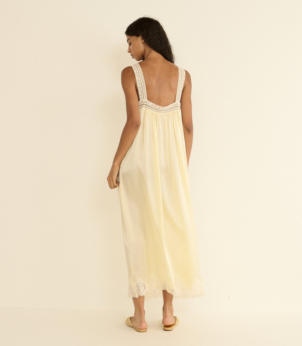 LUCIANE DRESS -- VANILLA
