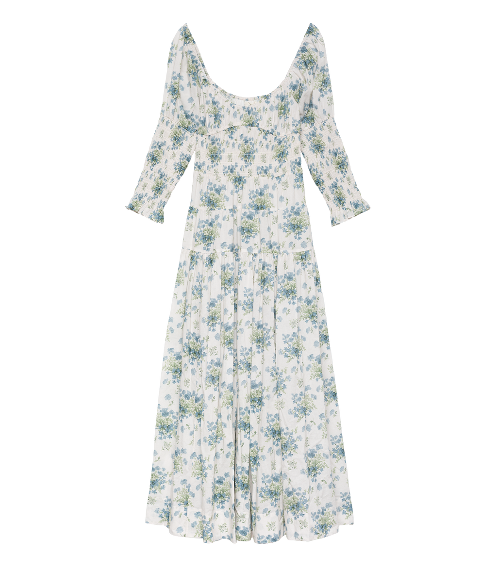 SERAPHINA DRESS -- CRÈME LANTANA FLORAL